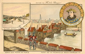 パリのトゥルネル橋 作： French School